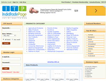 Tablet Screenshot of indiatradepage.com