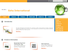 Tablet Screenshot of eshainternational.indiatradepage.com