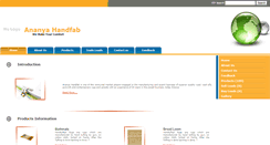 Desktop Screenshot of ananyahandfab.indiatradepage.com