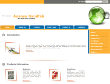 Tablet Screenshot of ananyahandfab.indiatradepage.com