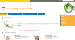 Desktop Screenshot of meenupapermills.indiatradepage.com