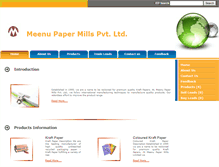 Tablet Screenshot of meenupapermills.indiatradepage.com