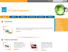 Tablet Screenshot of hitechengg.indiatradepage.com